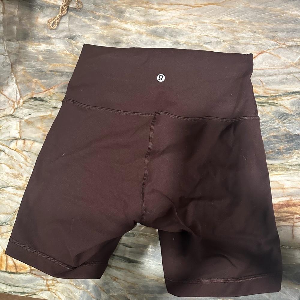 Lululemon Brown High-Waisted Shorts
